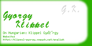 gyorgy klippel business card